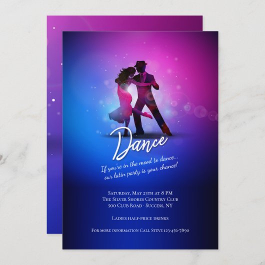 Dans naar het ritme kaart (Voorkant / Achterkant)