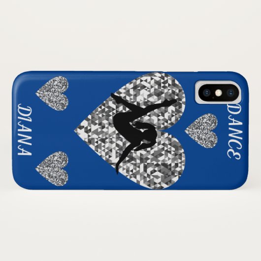 Dans nauwelijks daar Apple iPhone X hoesje in het  (Achterkant (horizontaal))