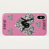 Dans nauwelijks daar iPhone X hoesje in roze. (Achterkant (horizontaal))