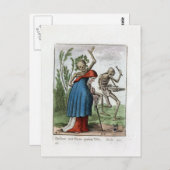 Dans of Death - The Old Woman - Colour Print 1816 Briefkaart (Voorkant / Achterkant)