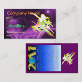 Dans of fitness visitekaartje met 2011 Calender (Voorkant / Achterkant)