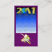 Dans of fitness visitekaartje met 2011 Calender (Achterkant)