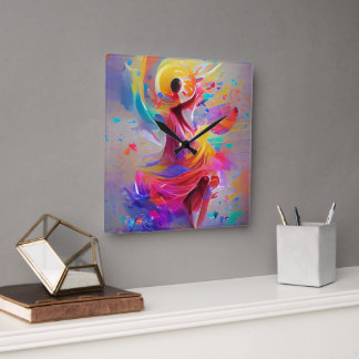 Dans of Joy Watch Vierkante Klok