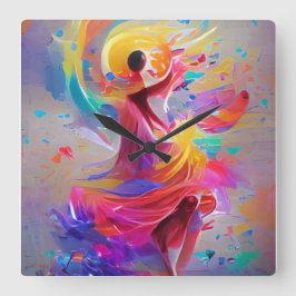 Dans of Joy Watch Vierkante Klok