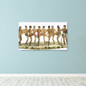 Dans of the Caroline Islanders, bord 22 uit 'Le Canvas Afdruk (Insitu (Houten vloer))