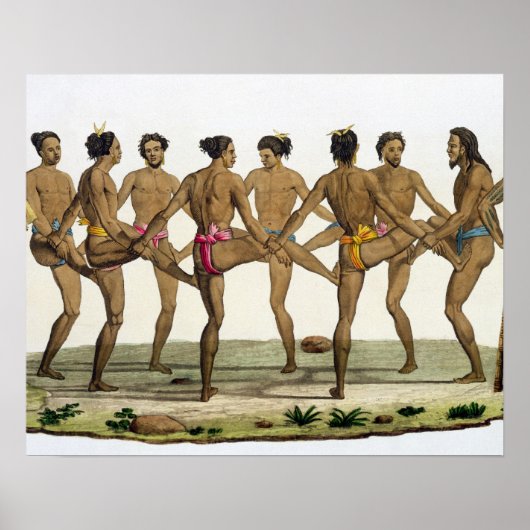 Dans of the Caroline Islanders, bord 22 uit 'Le Poster (Voorkant)