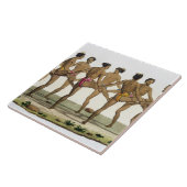 Dans of the Caroline Islanders, bord 22 uit 'Le Tegeltje (Zijkant)