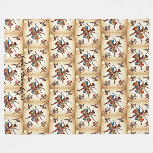 Dans om zielen te inspireren fleece deken (Voorkant (Horizontaal))