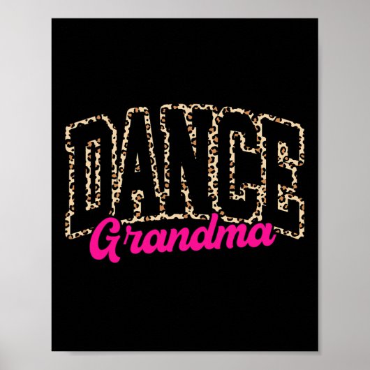 Dans Oma Leopard Dancing Life Meisjes Vrouwen Dan Poster (Voorkant)