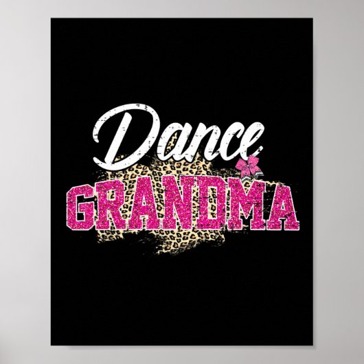 Dans oma luipaard grappig dansen oma moeder poster (Voorkant)