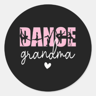 Dans oma van een danser oma blij ronde sticker