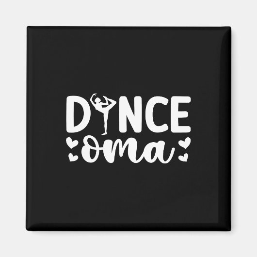 Dans Oma van een danser Oma Dansen Oma Oma Oma Magneet (Voorkant)