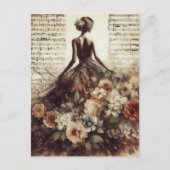 Dans op de Music Mixed Media Collage Briefkaart (Voorkant)