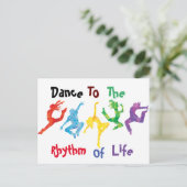 Dans op het ritme van het leven begroeting briefkaart (Staand voorkant)