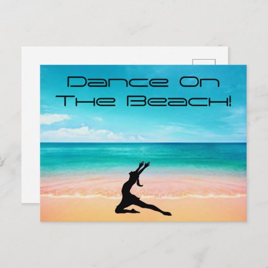 Dans op het strand - zand & oceaanBriefkaart Briefkaart (Voorkant / Achterkant)