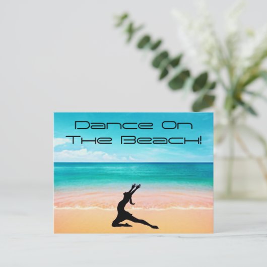 Dans op het strand - zand & oceaanBriefkaart Briefkaart (Staand voorkant)