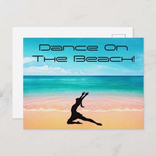 Dans op het strand - zand & oceaanBriefkaart Briefkaart (Voorkant / Achterkant)