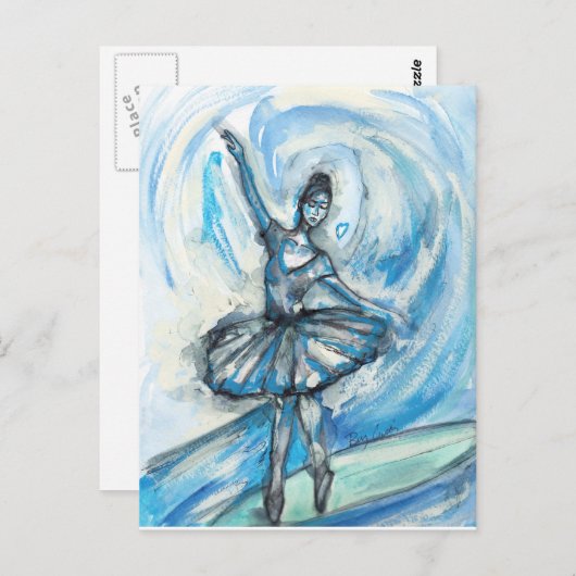 Dans op het Surf Briefkaart (Voorkant / Achterkant)