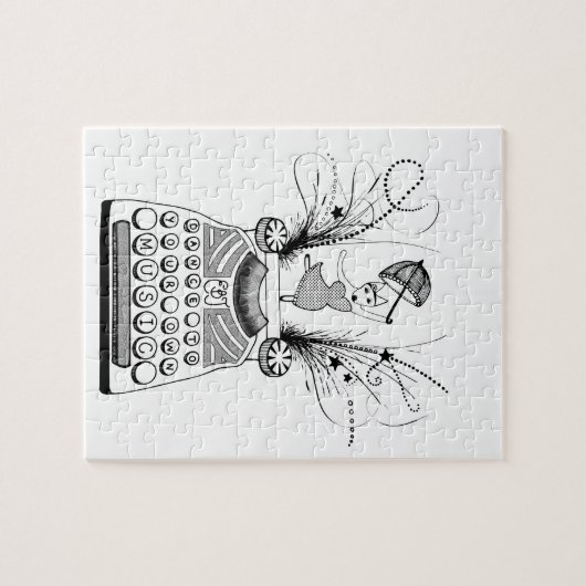 Dans op je eigen muziek English Bull Terrier Legpuzzel (Horizontaal)