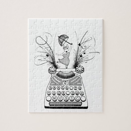 Dans op je eigen muziek English Bull Terrier Legpuzzel (Verticaal)