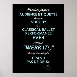 Dans Ouders Publiek Etiquette II Sky/White Poster