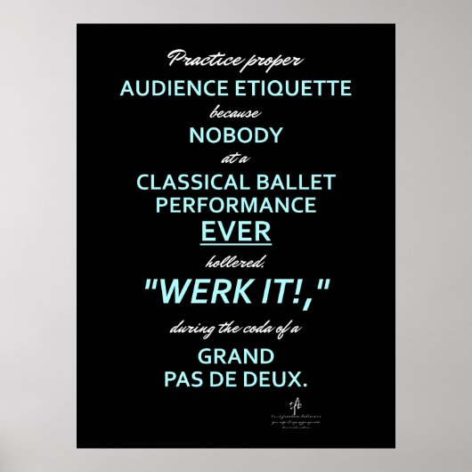 Dans Ouders Publiek Etiquette II Sky/White Poster (Voorkant)