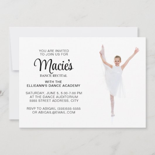 Dans Overweging Foto Uitnodiging (Voorkant)