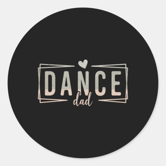 Dans papa dansen papa trots danseres papa vader's ronde sticker (Voorkant)