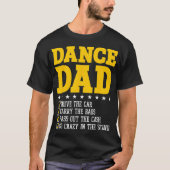 Dans papa dansen papa van een danser grappige vade t-shirt (Voorkant)