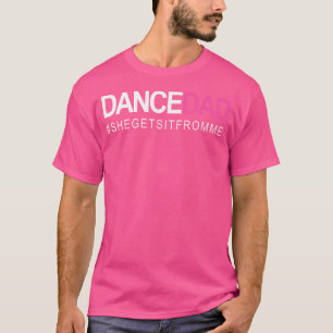 Dans papa en trots Dansende papa terwijl ze het va T-shirt