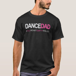 Dans papa n trots dansen papa als volle hart leeg t-shirt