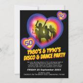 Dans party hartdansers 1980's verjaardag kaart (Voorkant)