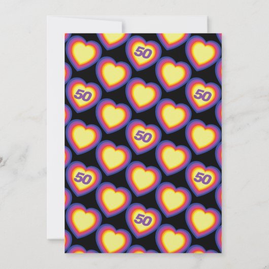 Dans party hartdansers 1980's verjaardag kaart (Achterkant)