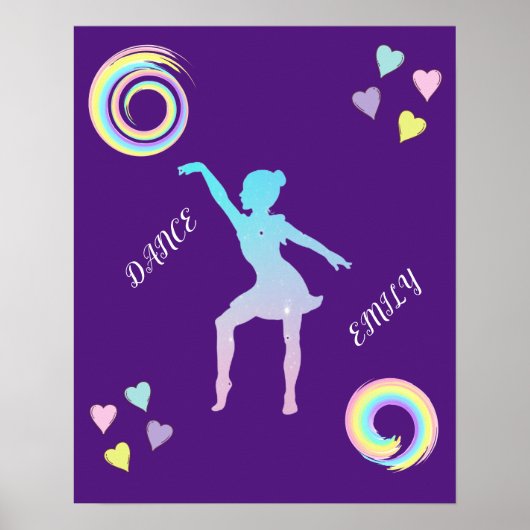 Dans poster met hart en zeugen. (Voorkant)