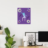 Dans poster met hart en zeugen. (Thuiskantoor)