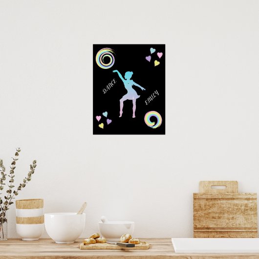 Dans poster met hart en zeugen. (Keuken)