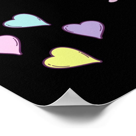 Dans poster met hart en zeugen. (Hoek)