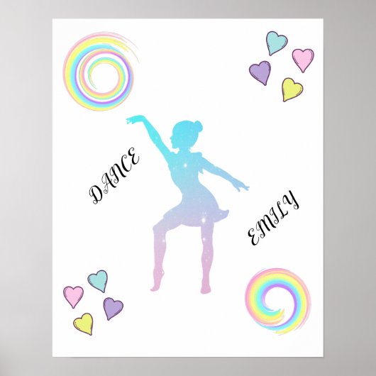 Dans poster met hart en zeugen. (Voorkant)