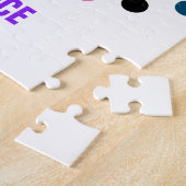 Dans puzzel met gekleurde stippen. legpuzzel (Zijkant)