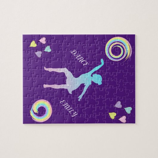 Dans puzzel met hart en zeugen. (Horizontaal)