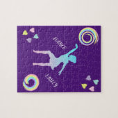 Dans puzzel met hart en zeugen. legpuzzel (Horizontaal)