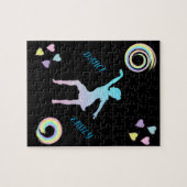 Dans puzzel met hart en zeugen. legpuzzel (Horizontaal)