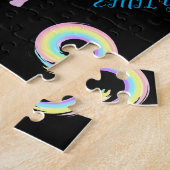 Dans puzzel met hart en zeugen. legpuzzel (Zijkant)