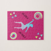 Dans puzzel met hart en zeugen. legpuzzel (Horizontaal)