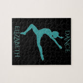 Dans puzzel met persoonlijke naam. (Horizontaal)