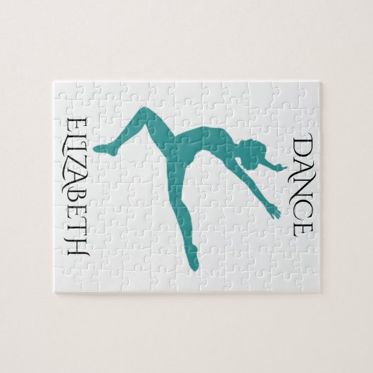 Dans puzzel met persoonlijke naam. legpuzzel (Horizontaal)