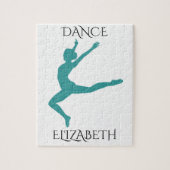 Dans puzzel met persoonlijke naam. legpuzzel (Verticaal)