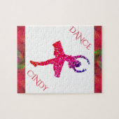 Dans puzzel voor meisjes. Persoonlijke naam. Legpuzzel (Horizontaal)