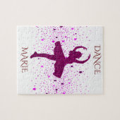 Dans puzzel voor meisjes. Persoonlijke naam. Legpuzzel (Horizontaal)