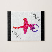 Dans puzzel voor meisjes. Persoonlijke naam. Legpuzzel (Horizontaal)